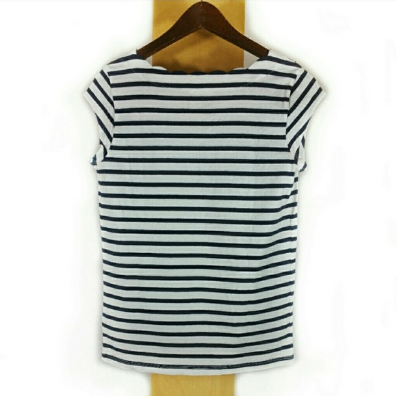 Meadow Rue Palermo Striped Embroidered Tee (B) - Picture 6 of 8